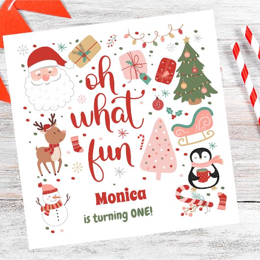 Wat een leuke kerstverjaardag servet