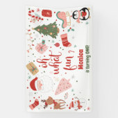 Wat een leuke kerstverjaardag spandoek (Verticaal)