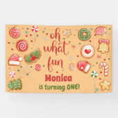 Wat een leuke kerstverjaardag spandoek (Horizontaal)