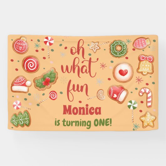 Wat een leuke kerstverjaardag spandoek (Horizontaal)