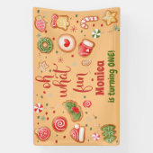 Wat een leuke kerstverjaardag spandoek (Verticaal)