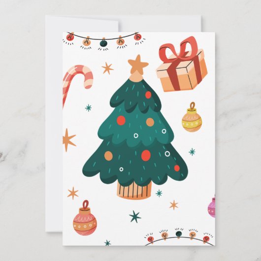 Wat een leuke Kerstverjaardagsfeest Kaart (Achterkant)