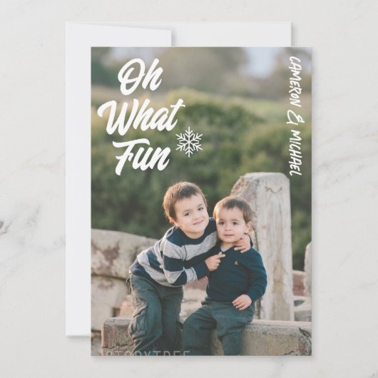 Wat een leuke Kinder kerstfoto Feestdagenkaart (Voorkant)