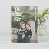 Wat een leuke Kinder kerstfoto Feestdagenkaart (Staand voorkant)