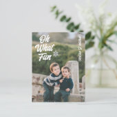 Wat een leuke Kinder kerstfoto Feestdagenkaart (Staand voorkant)