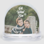 Wat een leuke Kinder kerstfoto Sneeuwbol (Achterkant)