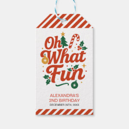 Wat een leuke retro kerstdag cadeaulabel