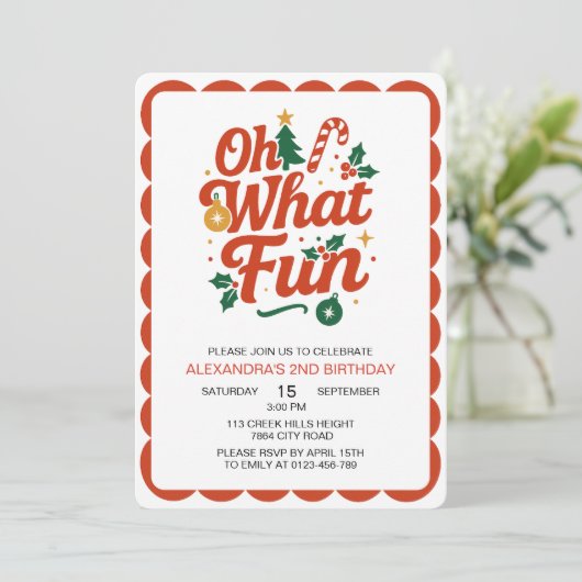 Wat een leuke retro kerstdag kaart (Staand voorkant)