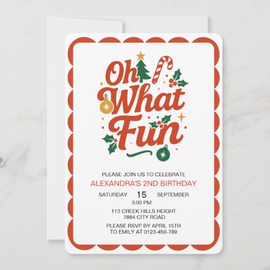 Wat een leuke retro kerstdag kaart (Voorkant)