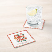 Wat een leuke retro kerstdag kartonnen onderzetters (Insitu)