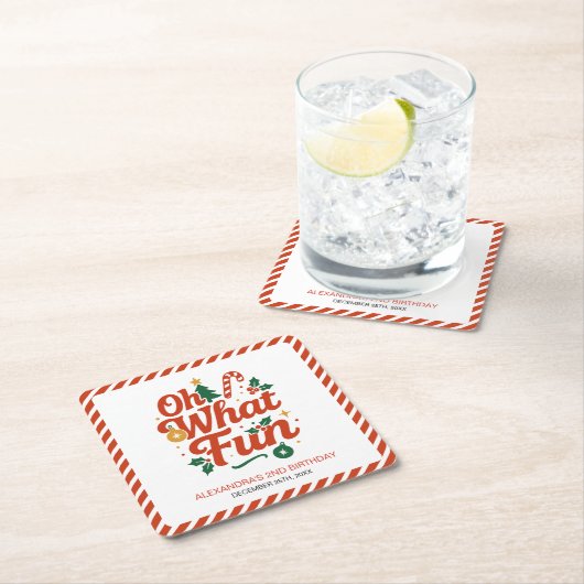 Wat een leuke retro kerstdag kartonnen onderzetters (Insitu)