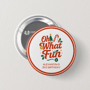Wat een leuke retro kerstdag ronde button 5,7 cm