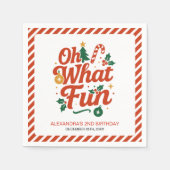 Wat een leuke retro kerstdag servet (Voorkant)