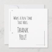 Wat een leuke tijd was dat! bedankkaart (Voorkant)
