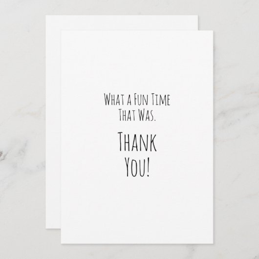 Wat een leuke tijd was dat! eenvoudig bedankkaart (Voorkant / Achterkant)