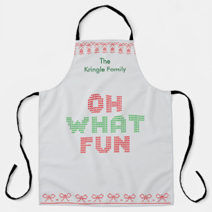 Wat een leuke typografie met kerst schort