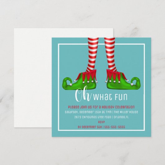 Wat een leuke uitnodiging voor kerstfeest? (Voorkant / Achterkant)