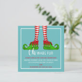 Wat een leuke uitnodiging voor kerstfeest? (Staand voorkant)