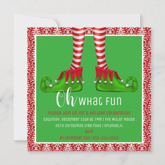 Wat een leuke uitnodiging voor kerstfeest? (Voorkant)