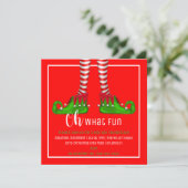 Wat een leuke uitnodiging voor kerstfeest? (Staand voorkant)