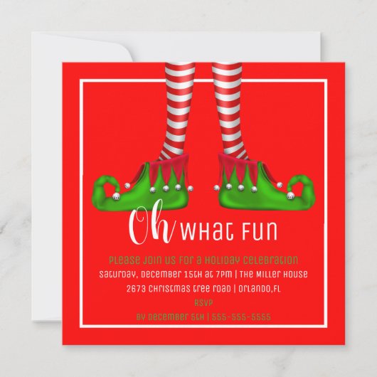 Wat een leuke uitnodiging voor kerstfeest? (Voorkant)