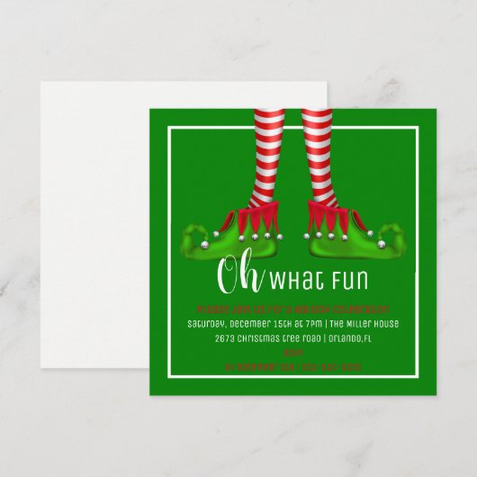 Wat een leuke uitnodiging voor kerstfeest? (Voorkant / Achterkant)