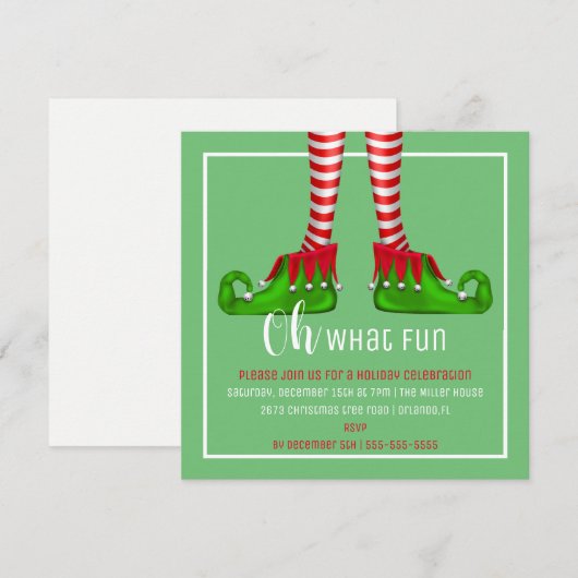 Wat een leuke uitnodiging voor kerstfeest? (Voorkant / Achterkant)