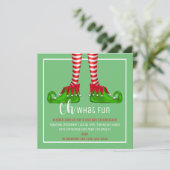 Wat een leuke uitnodiging voor kerstfeest? (Staand voorkant)