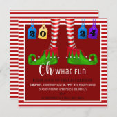 Wat een leuke uitnodiging voor kerstfeest? (Voorkant / Achterkant)