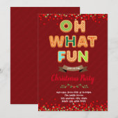 Wat een leuke uitnodiging voor kerstfeest (Voorkant / Achterkant)