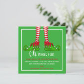Wat een leuke uitnodiging voor kerstfeest? (Staand voorkant)