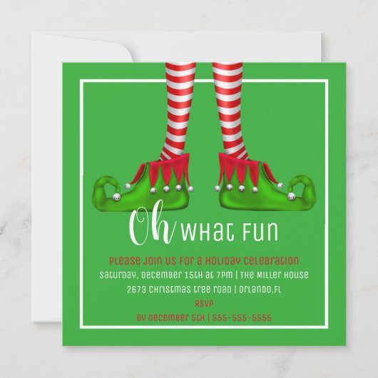 Wat een leuke uitnodiging voor kerstfeest? (Voorkant)