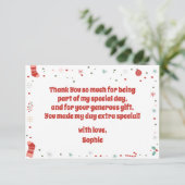 Wat een leuke verjaardag met kerst bedankkaart (Staand voorkant)