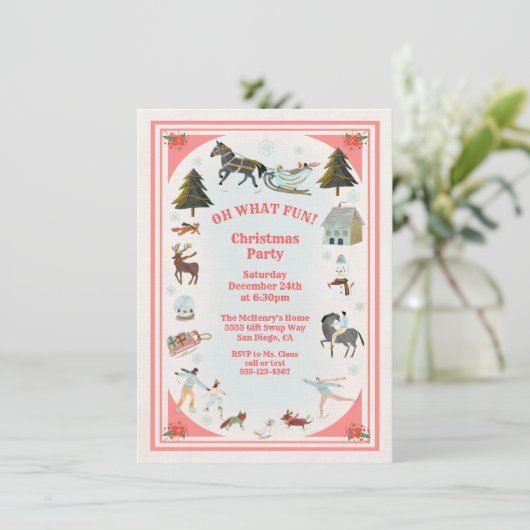 Wat een leuke Winterfeest kerstfeest.. Kaart (Staand voorkant)