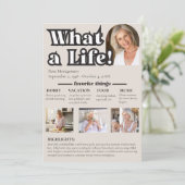 Wat een leven, ter nagedachtenis van een geliefde kaart (Staand voorkant)