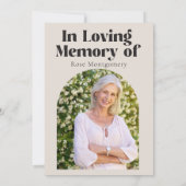 Wat een leven, ter nagedachtenis van een geliefde kaart (Achterkant)