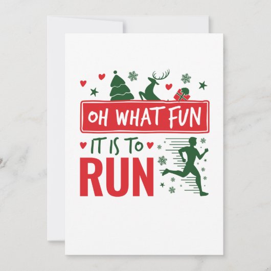Wat een lol is het om de Kerstman te hardlopen Feestdagenkaart (Voorkant)