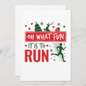 Wat een lol is het om de Kerstman te hardlopen Ker Feestdagenkaart (Voorkant / Achterkant)