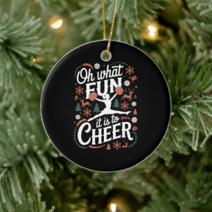 Wat een lol is het om lelijke cheerleader Kerstmis Keramisch Ornament