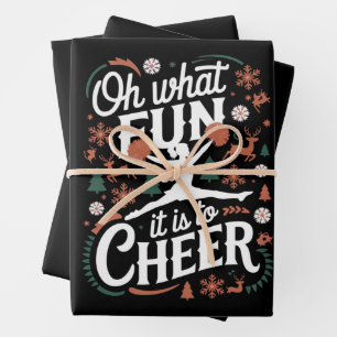 Wat een lol is het om lelijke cheerleading Kerstmi Inpakpapier Vel