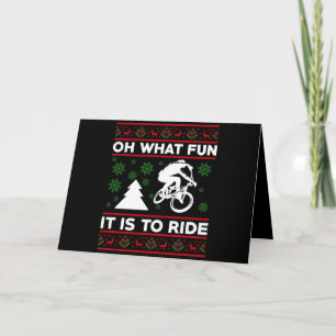 Wat een lol is het om met de fiets kerst te rijden kaart