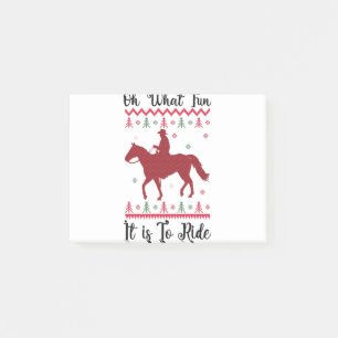 Wat een lol is het om paard te rijden met Kerstmis Post-it® Notes