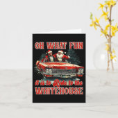 Wat een lol om naar het Witte Huis te rijden Funny Kaart (Gele Bloem)