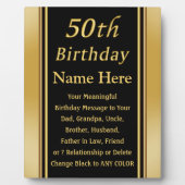 Wat een Man voor zijn 50ste verjaardag Fotoplaat (Voorkant)