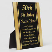 Wat een Man voor zijn 50ste verjaardag Fotoplaat (Zijkant)