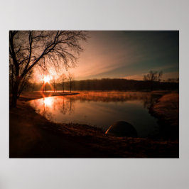 Wat een mooie zonsopgang! poster