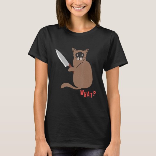 Wat een moorddadige kattenkat t-shirt (Voorkant)