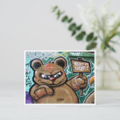 wat een nacht teddy briefkaart (Staand voorkant)