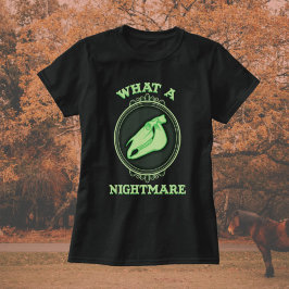 Wat een nachtmerrie -  Groene Horse Skull Cameo T-shirt