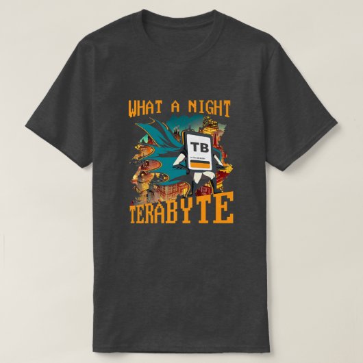 Wat een nachtterabyte - Software Engineer-programm T-shirt (Design voorkant)